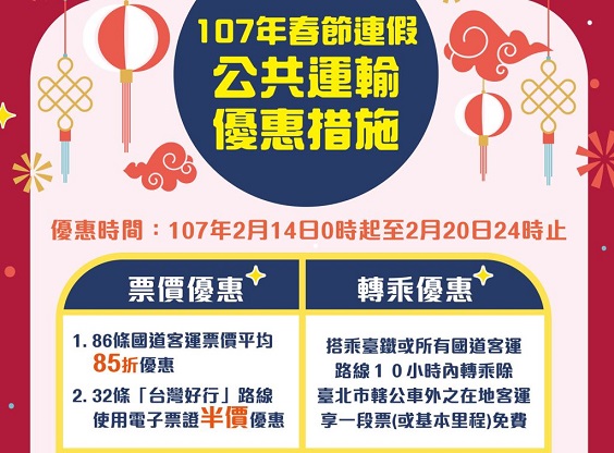 連假搭乘國道客運及台鐵　享票價及轉乘雙重優惠