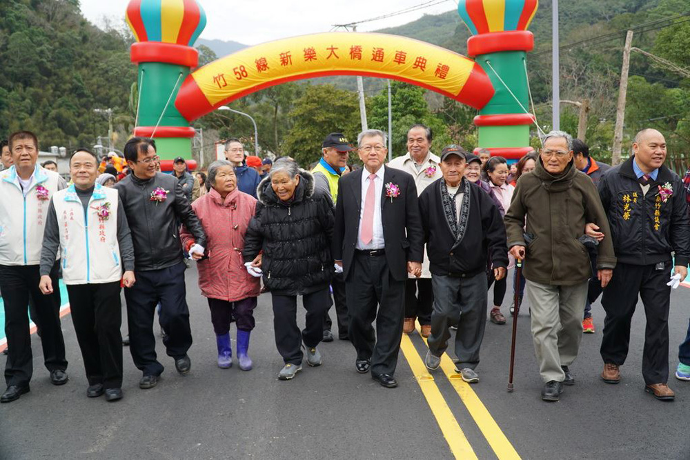 竹縣尖石鄉新樂大橋啟用　部落族人安全回家的路