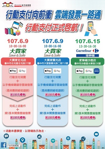 行動支付兌禮券！中市稅局體驗活動