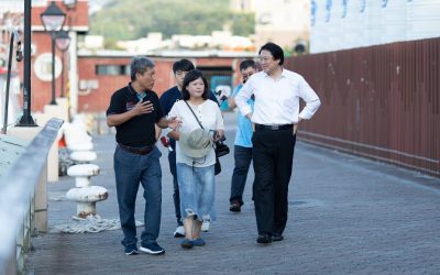 首發鎖管體驗證書　遊客讚嘆八斗子漁港的美