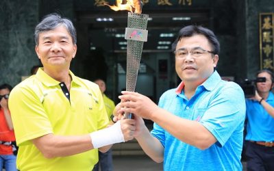 林副市長迎接全運會聖火　勉選手再創佳績