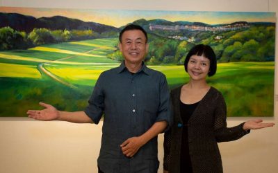 企業董座變身畫家林授昌薪傳展　文化局梅苑展出