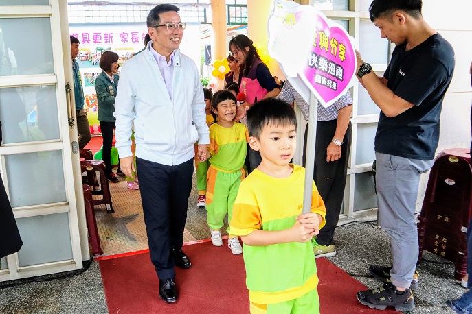 關懷幼兒園　宜蘭市公所更新安全遊具