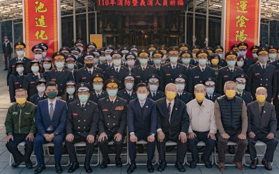 119前夕 林智堅率消防弟兄上香 祈求值勤平安 119前夕 林智堅率消防弟兄上香 祈求值勤平安