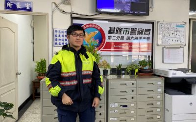 大樓外牆磁磚疑天冷掉落　基警急拉封鎖線護安全