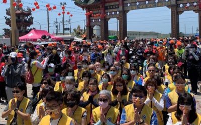 白沙屯媽祖回鑾停駕福海宮 志工祝禱法稅真改革 白沙屯媽祖回鑾停駕福海宮 志工祝禱法稅真改革