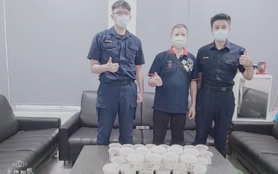 防疫慰勞一線員警　安和土地宮主下廚做愛心餐