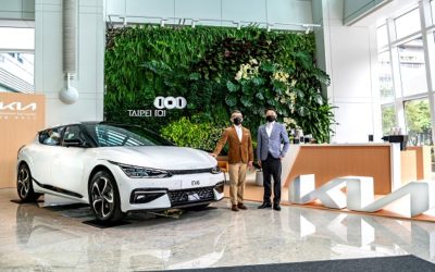 全新智慧電能跨界休旅　Kia EV6現身台北101