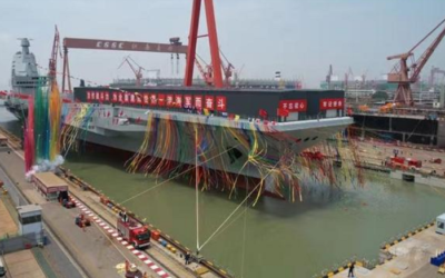 中國第三艘航空母艦下水！“福建艦”來了！