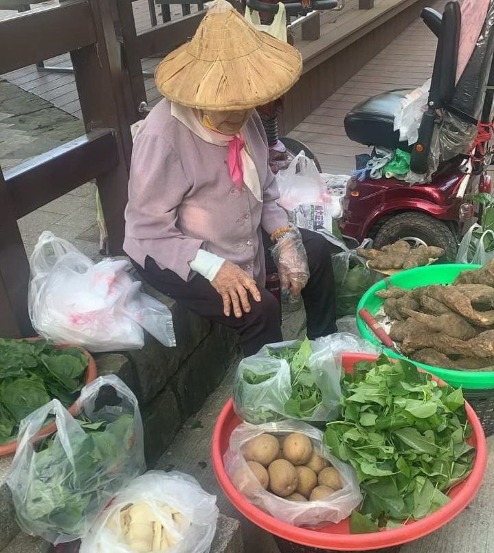 自種自賣童叟無欺一甲子 賣菜嬤蔡金定樂觀助人利他人生 自種自賣童叟無欺一甲子 賣菜嬤蔡金定樂觀助人利他人生