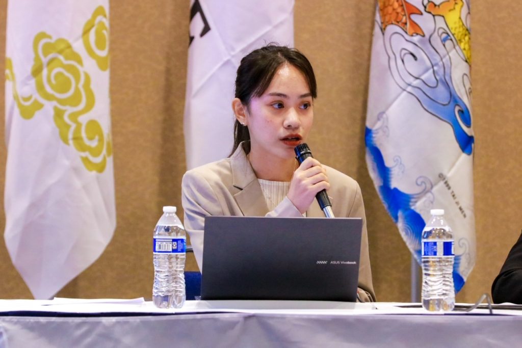 ▲大二學生Joyce認為,國稅局賣掉的不只是太極門土地,更賣掉了台灣的民主法治及國家尊嚴!(記者晨曦翻攝)