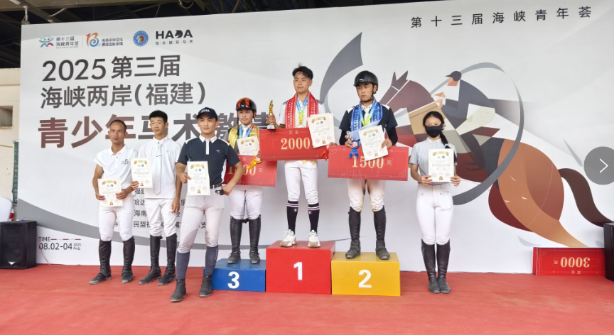 兩岸馬術交流!13歲高雄小將沈書豪首戰奪冠 金門姊妹花三度參賽拚戰不懈 兩岸馬術交流!13歲高雄小將沈書豪首戰奪冠 金門姊妹花三度參賽拚戰不懈